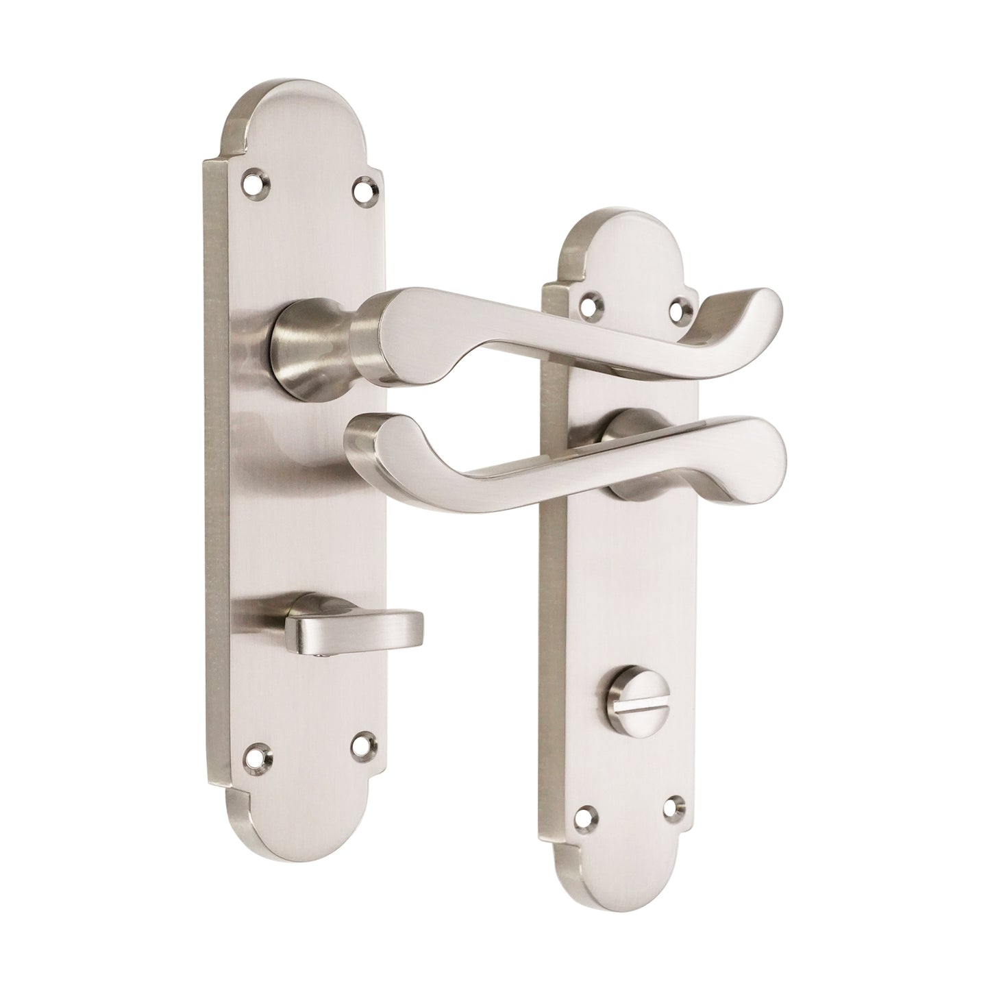 Satin Nickel Lever on Backplate Bathroom Home Decor  