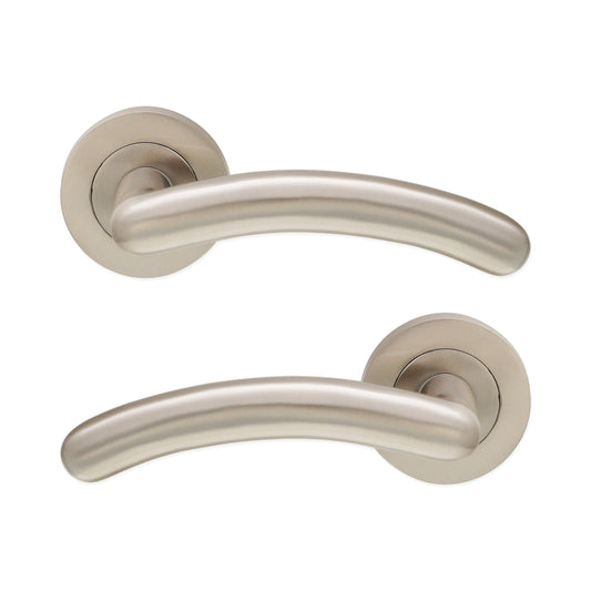Poignée de porte à levier Taurus, nickel satiné
