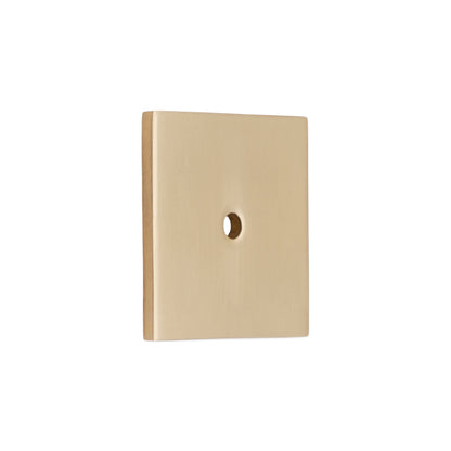 Square Backplate for Cupboard Knobs Polished Brass