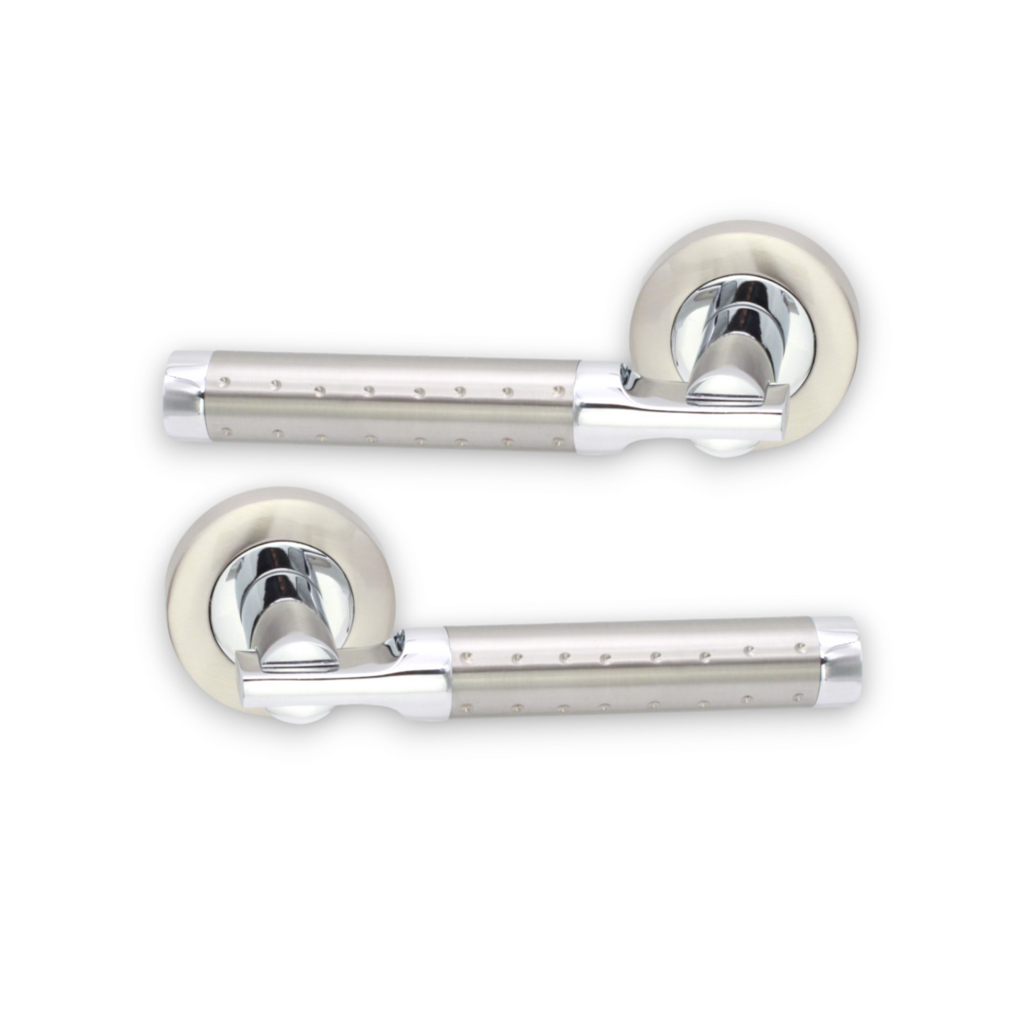 Dual Tone Lever on Rose Door Handle Home Decor  