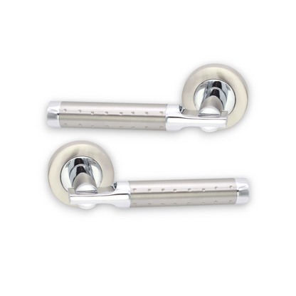 Dual Tone Lever on Rose Door Handle Home Decor  
