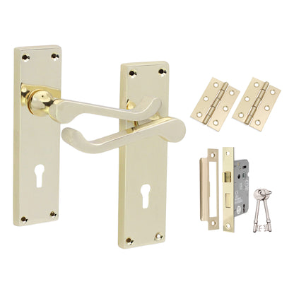 Lever on Backplate Lock Pack Home Decor