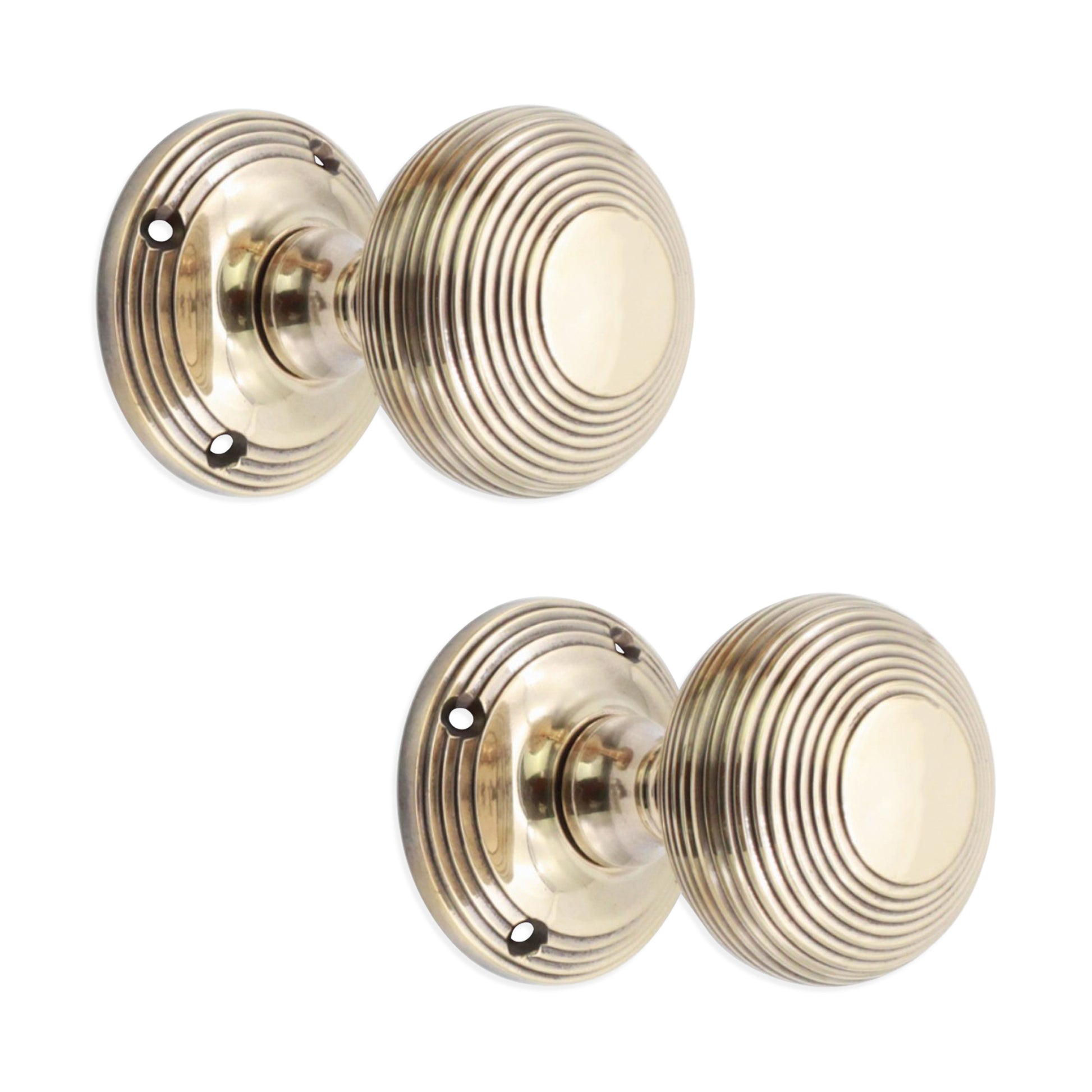 Beehive Mortice Door Knob Aged Brass Home Decor