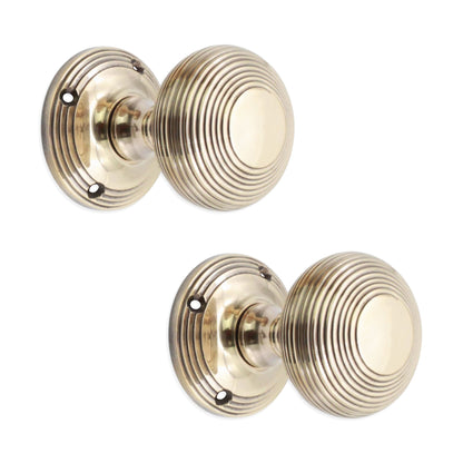Beehive Mortice Door Knob Aged Brass Home Decor