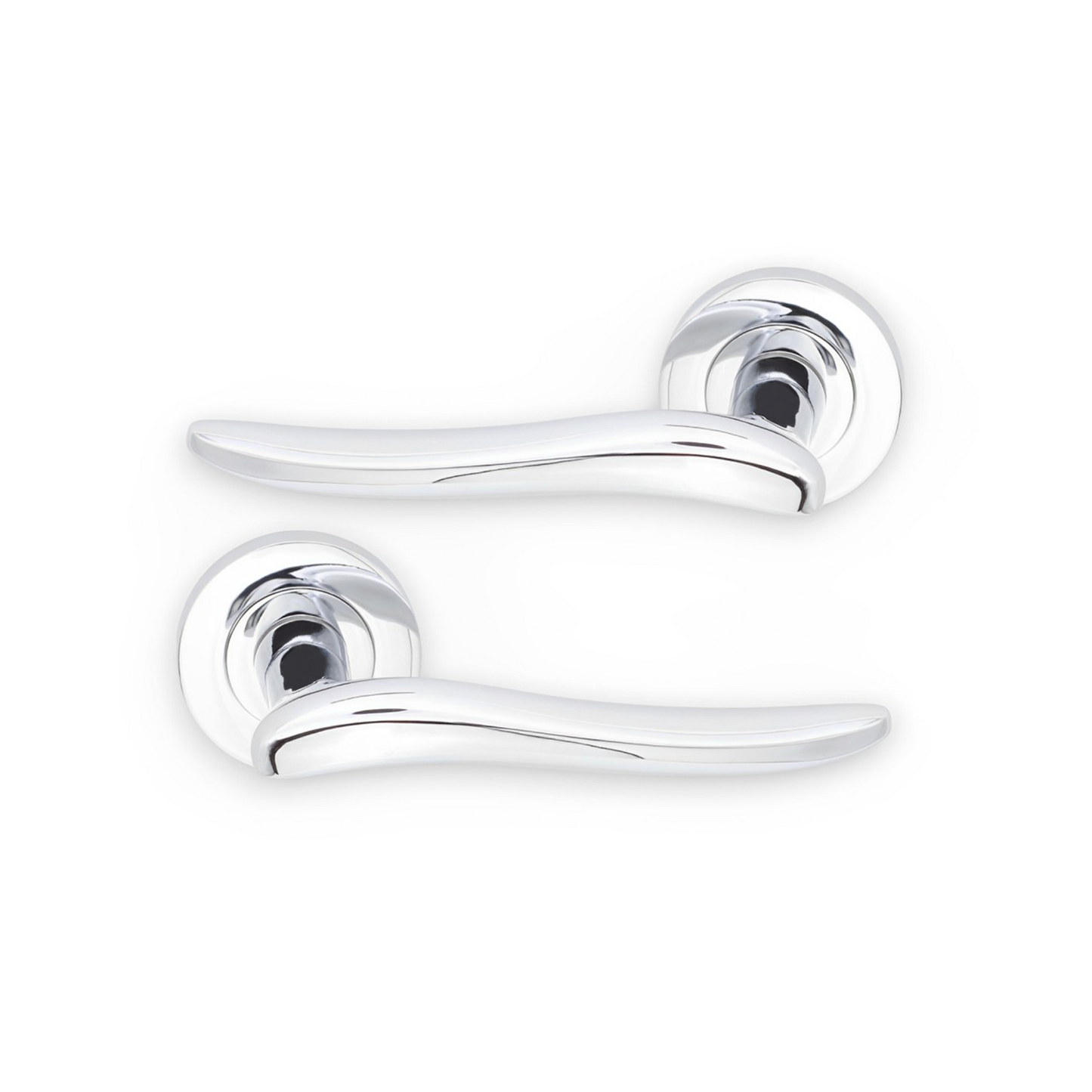 Senza Lever on Rose Polished Chrome Latch Pack