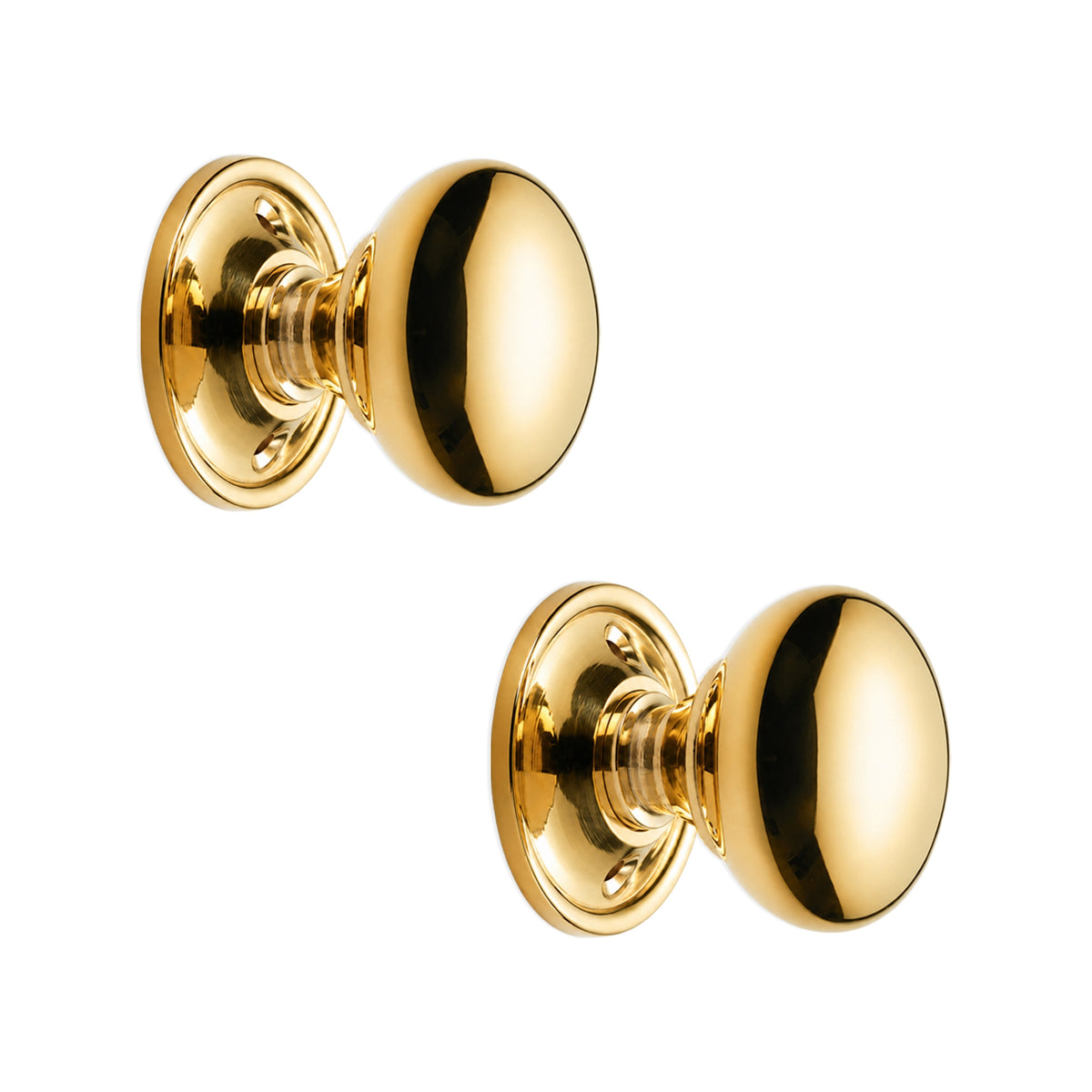 Polished Brass Cottage Small 40mm Rim/Mortice Door Knob Home Decor 