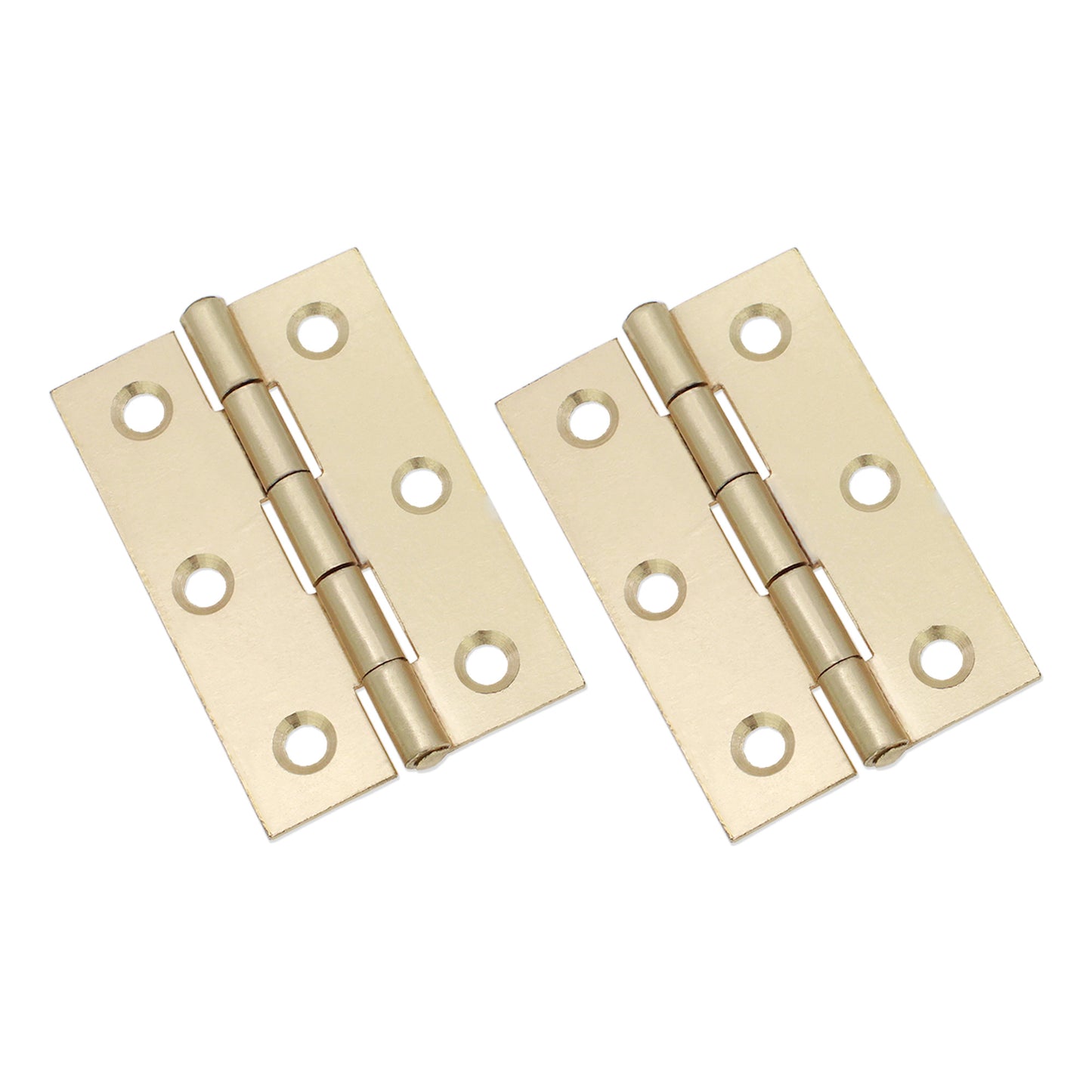 NON CE Mild Steel Butt Hinges - Electro Brass