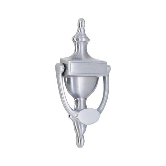 Heurtoir de porte victorien 150 mm Chrome satiné