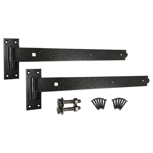 Hook and Band Hinge (2)- Straight 24" - 600mm Black