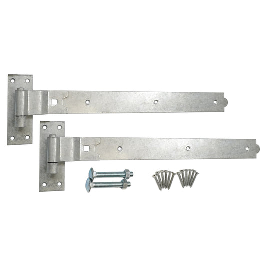 Hook and Band Hinge (2)- Cranked 24" - 600mm Zinc