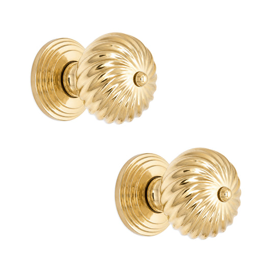 Burcot Mortice Door Knob Polished Brass