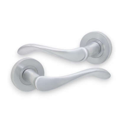 Rosalie Lever on Rose Satin Chrome Latch Pack