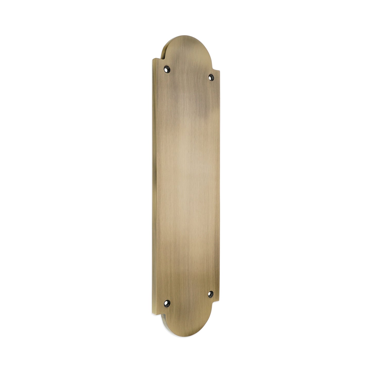 Viktorianische halbrunde Fingerplatte, 300 mm, antikes Messing