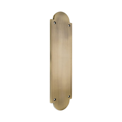 Viktorianische halbrunde Fingerplatte, 300 mm, antikes Messing
