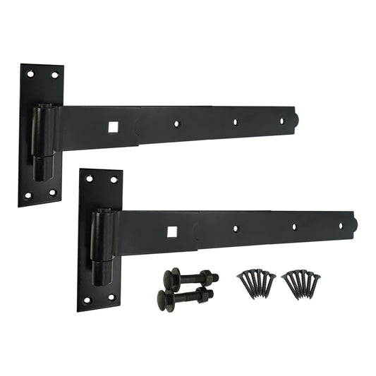 Hook and Band Hinge (2)- Straight 18" - 450mm Black