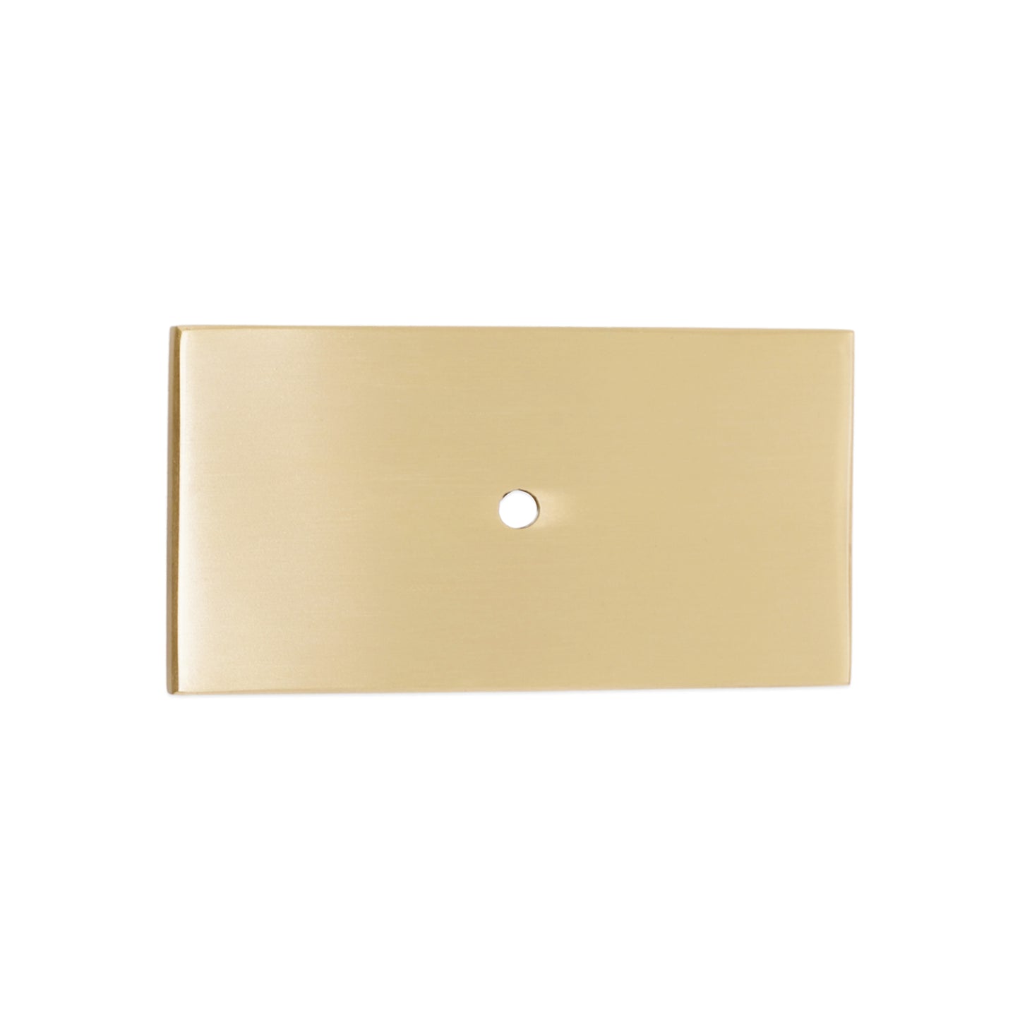 Rectangle Backplate for Cupboard Knobs Polished Brass