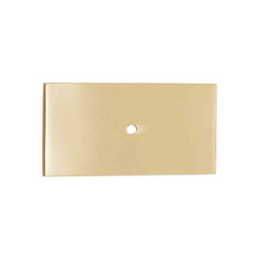 Rectangle Backplate for Cupboard Knobs Polished Brass