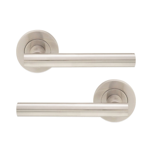 Poignée de porte à levier Jura, nickel satiné