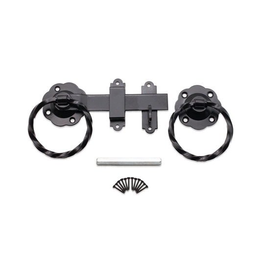Ring Gate Latch - Twisted Black