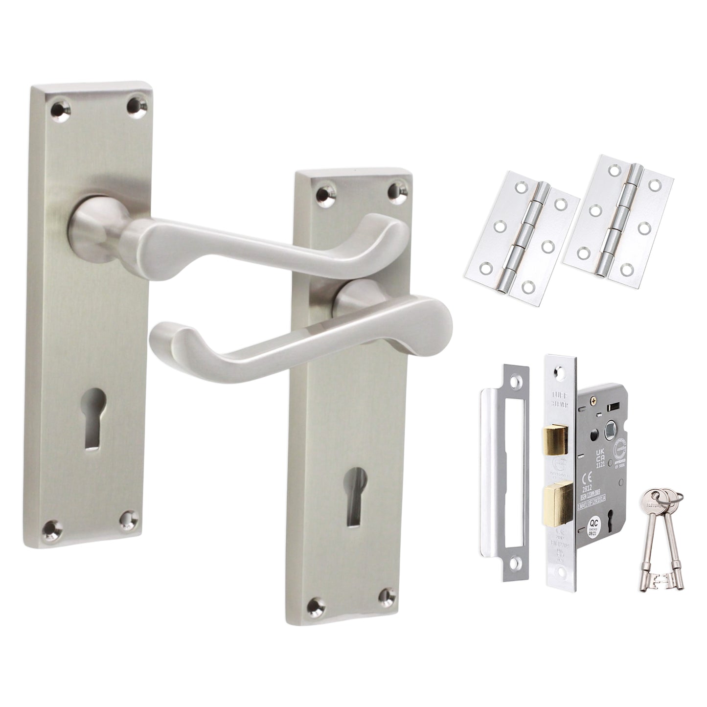 Lever on Backplate Lock Pack Home Decor