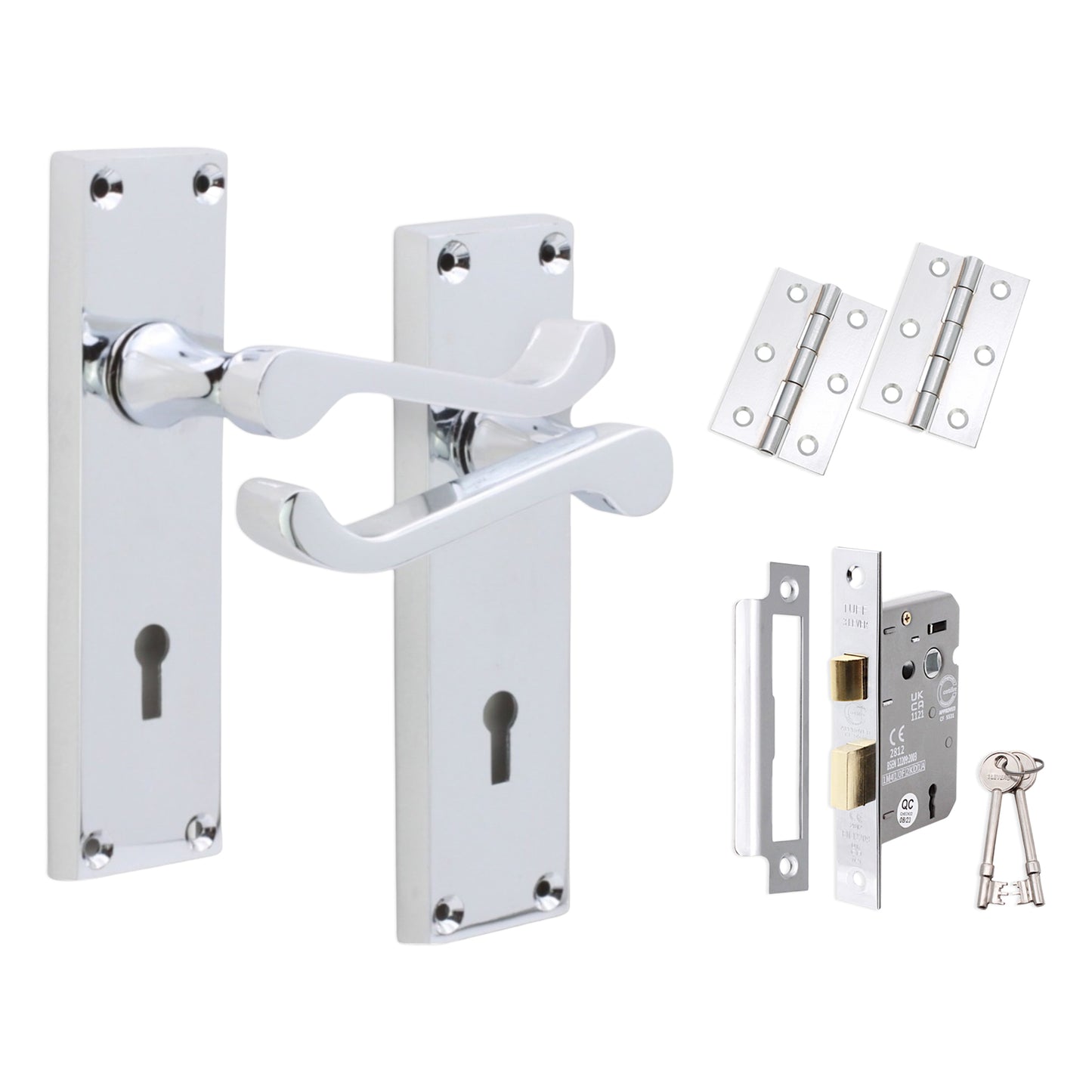 Lever on Backplate Lock Pack Home Decor