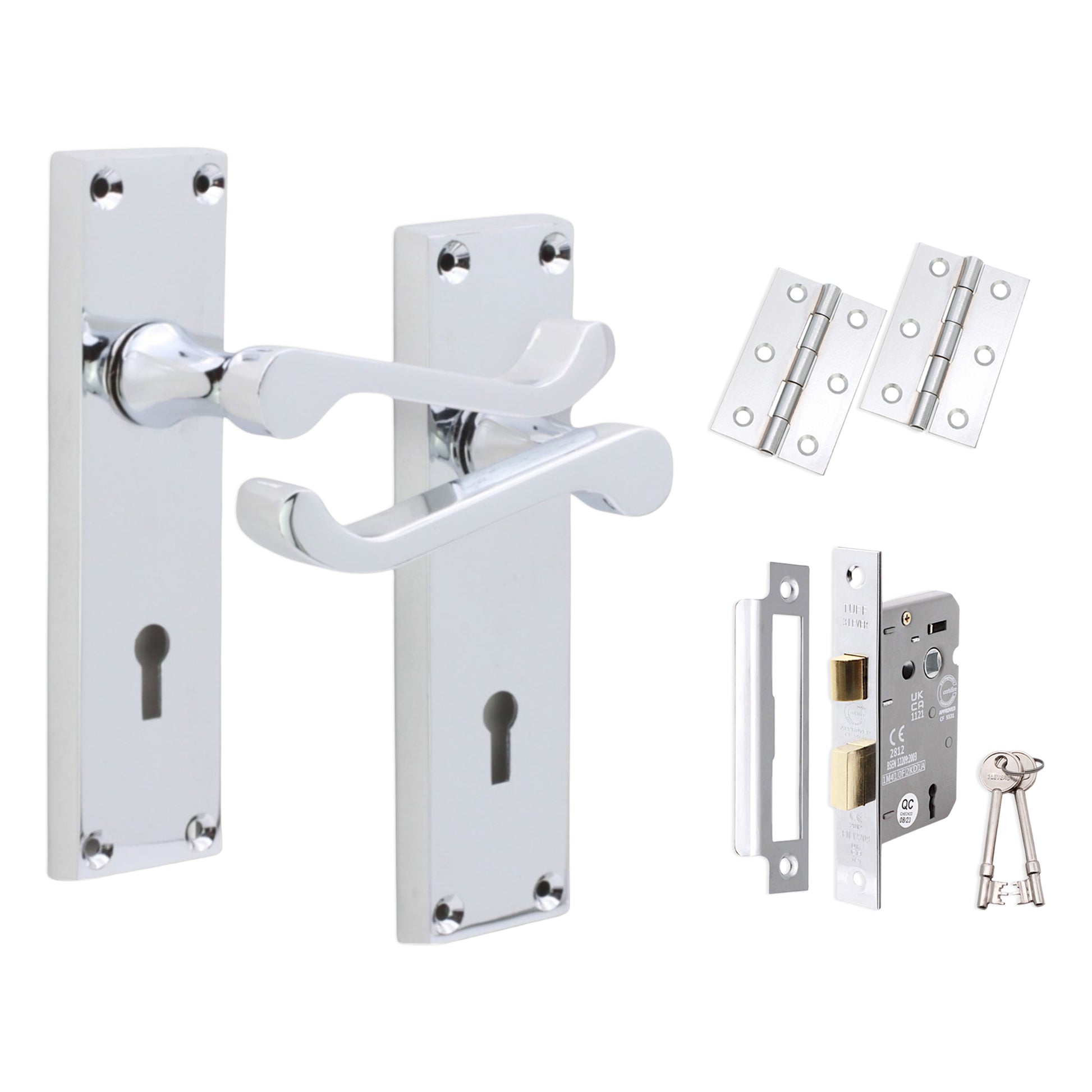 Lever on Backplate Lock Pack Home Decor