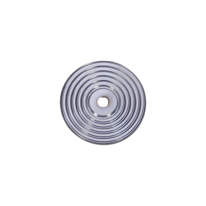 Reeded Round Backplate for Cupboard Knobs Satin Chrome