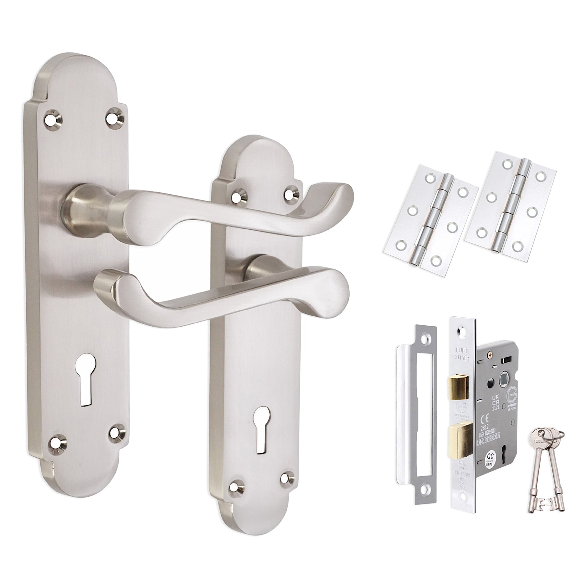 Lever on Backplate Lock Pack Home Decor