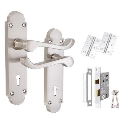 Lever on Backplate Lock Pack Home Decor