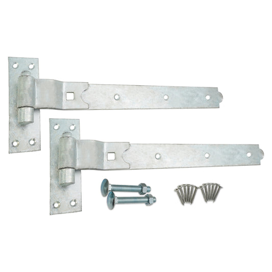 Hook and Band Hinge (2)- Cranked 18" - 450mm Zinc