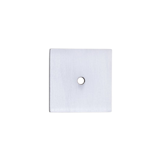Square Backplate for Cupboard Knobs Satin Chrome