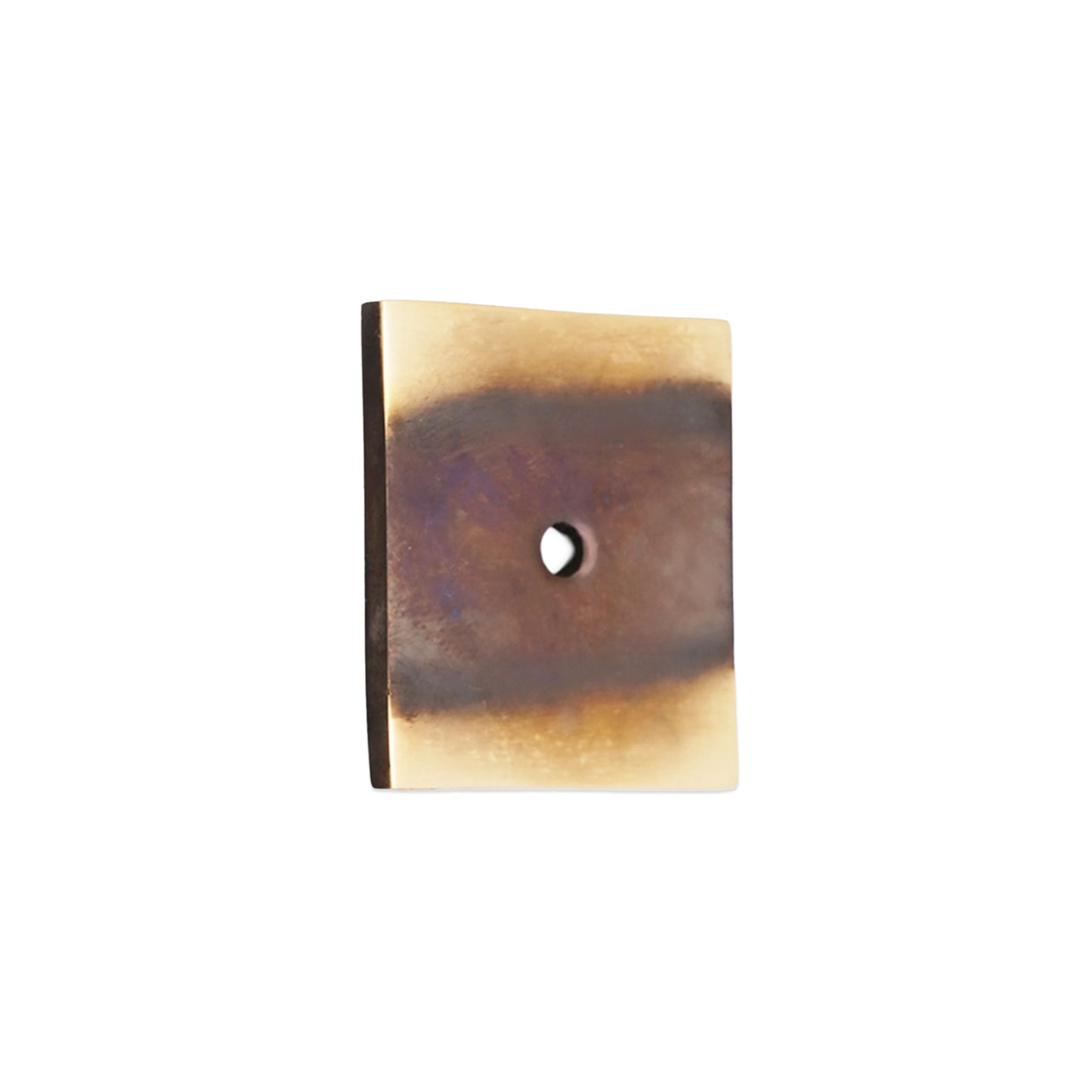 Square Backplate for Cupboard Knobs Aged Brass