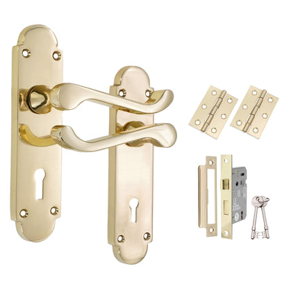 Lever on Backplate Lock Pack Home Decor