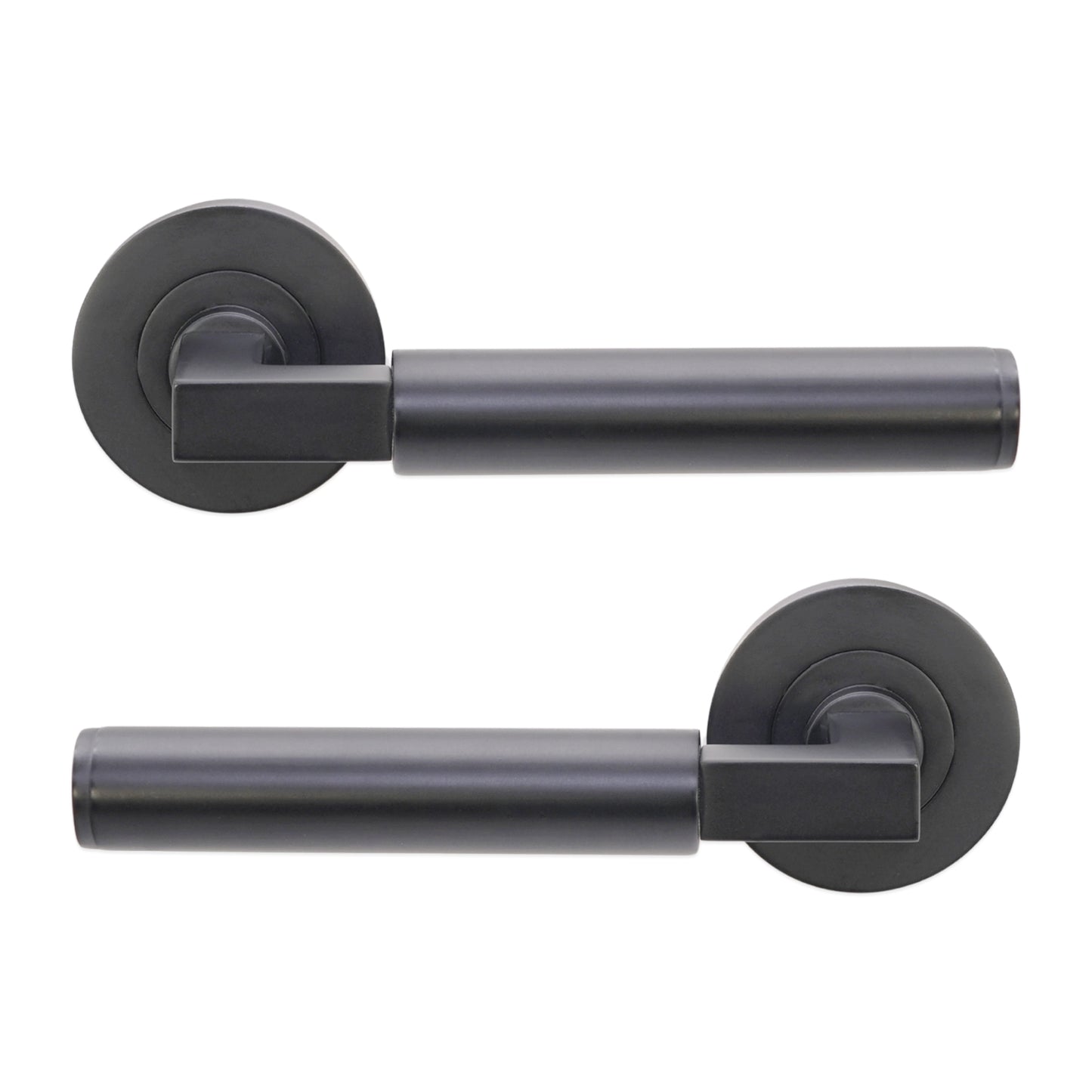 Opal Knurlmond Lever on Rose Matt Black Home Decor