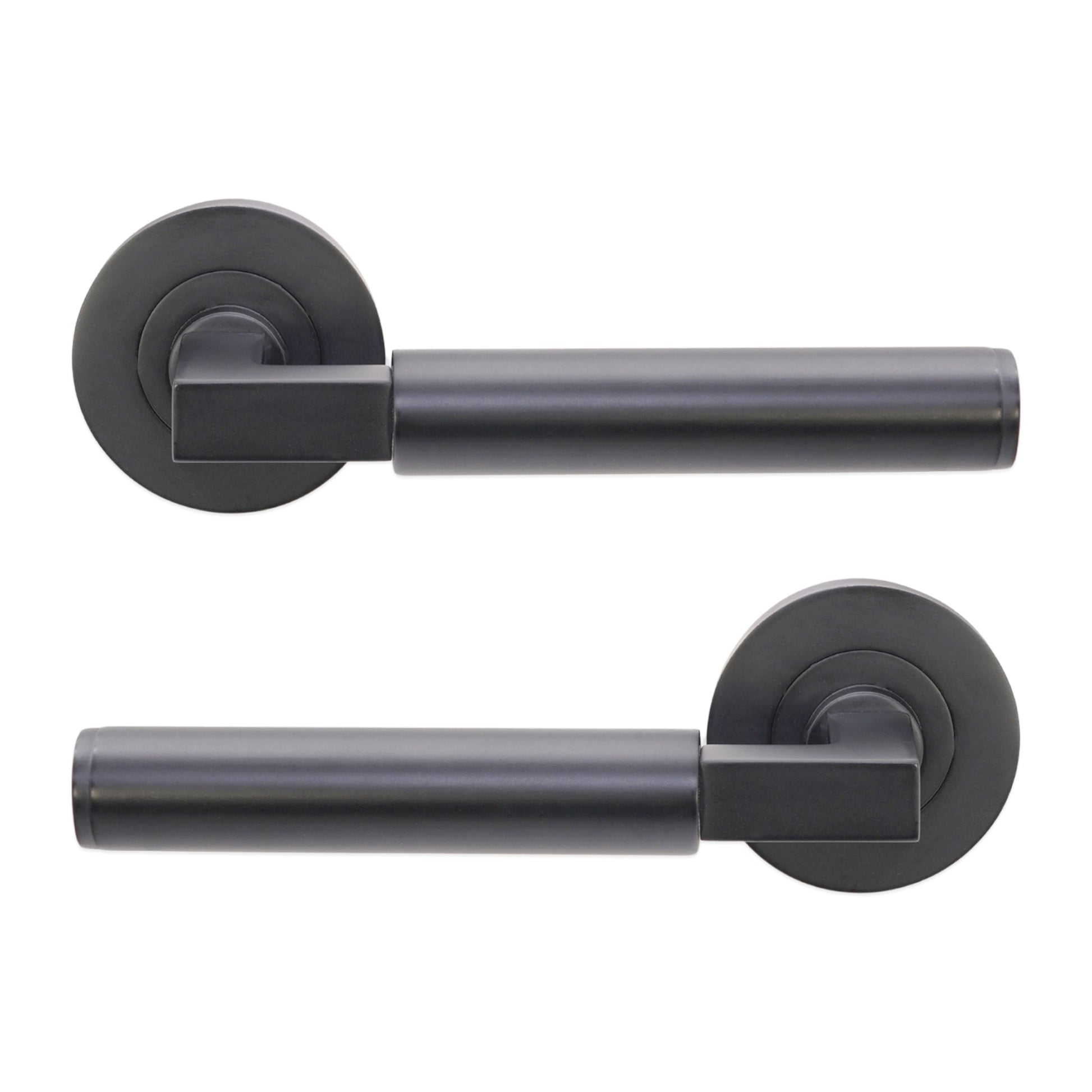 Opal Knurlmond Lever on Rose Matt Black Home Decor