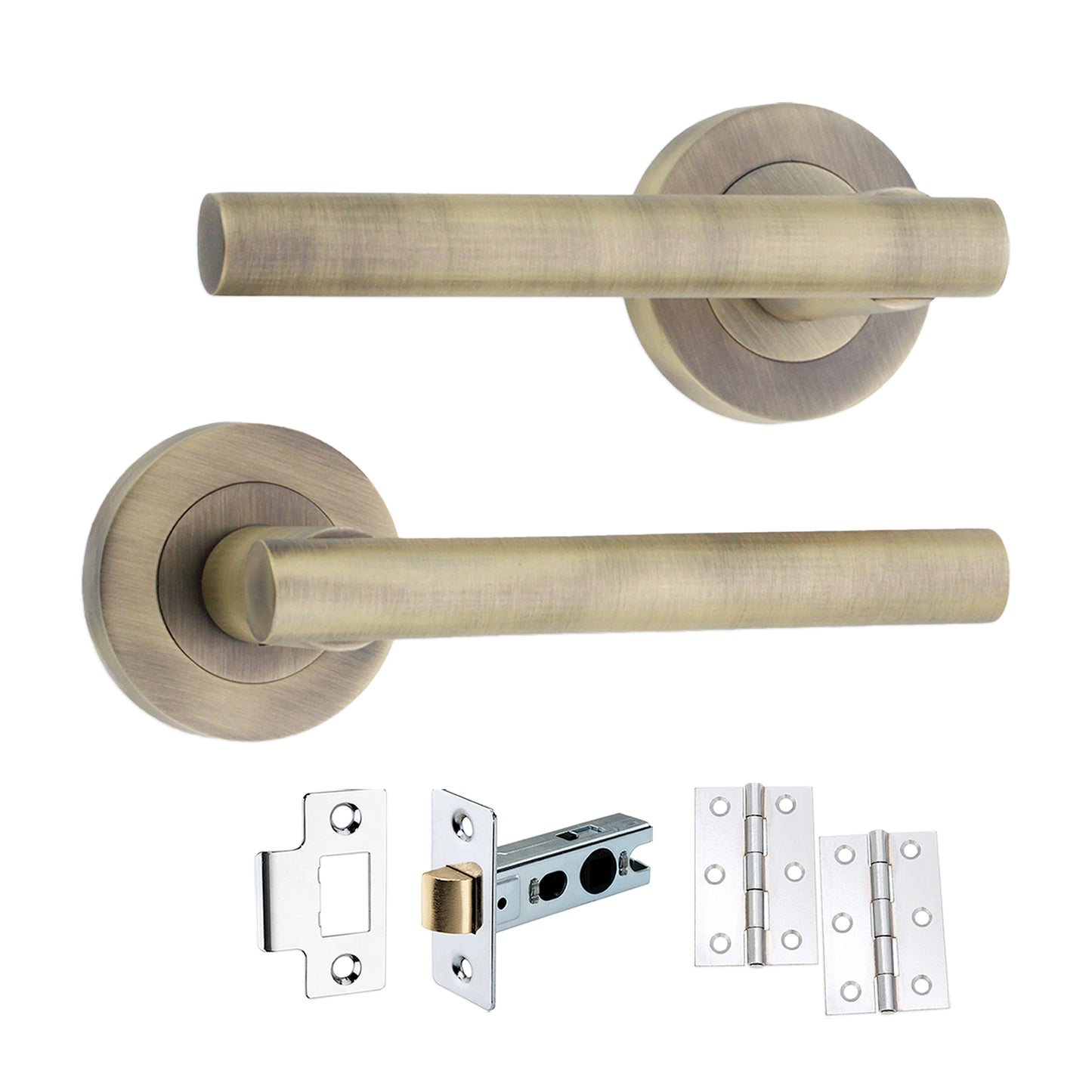Matt Antique Lever on Rose Latch Pack Home Decor