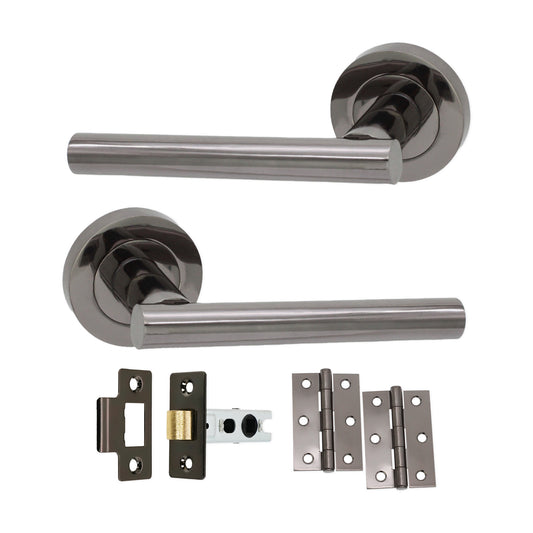 Ensemble de loquet Jura Lever on Rose en nickel noir 