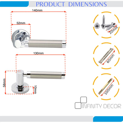 Zest Lever on Rose Dual Tone Latch Pack