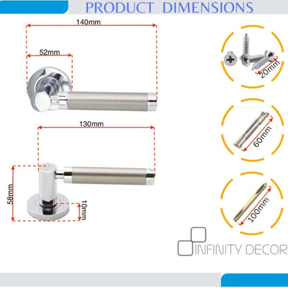 Zest Lever Door Handle Dual Tone