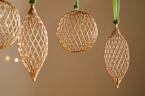 Nirav Brass Wire Baubles (Set of 4)