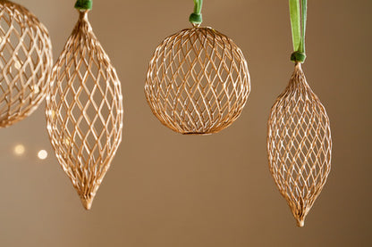 Nirav Brass Wire Baubles (Set of 4)