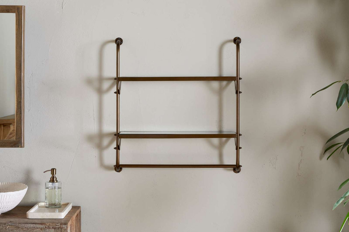 Olani Bathroom Hanging Rail - Antique Brass