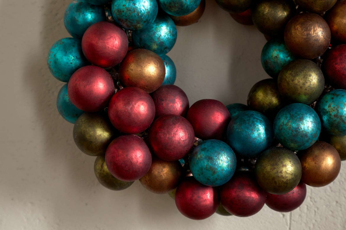 Multicolor Mini Oko Bauble Wreath Home Decor