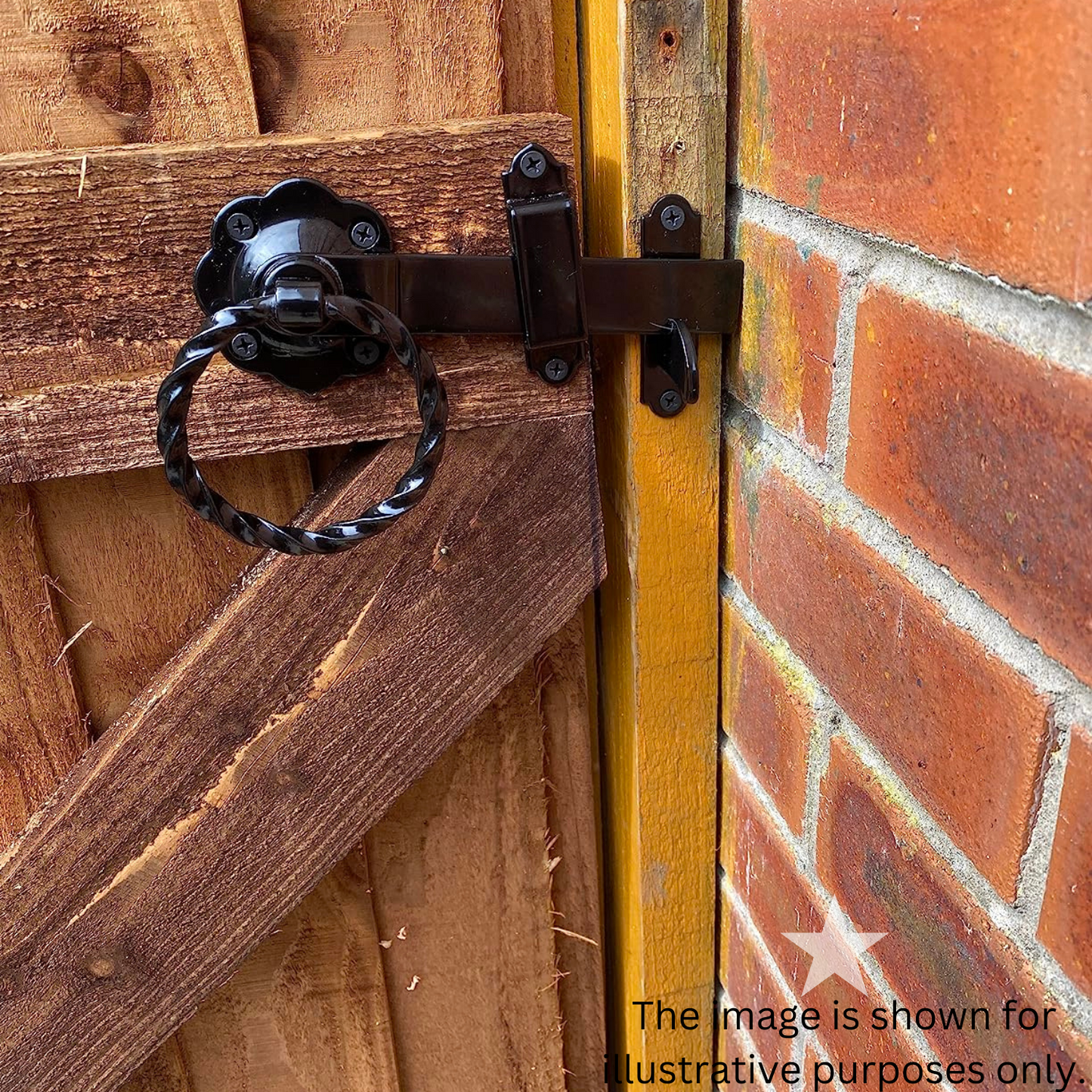 Black Ring Gate Latch Home Decor