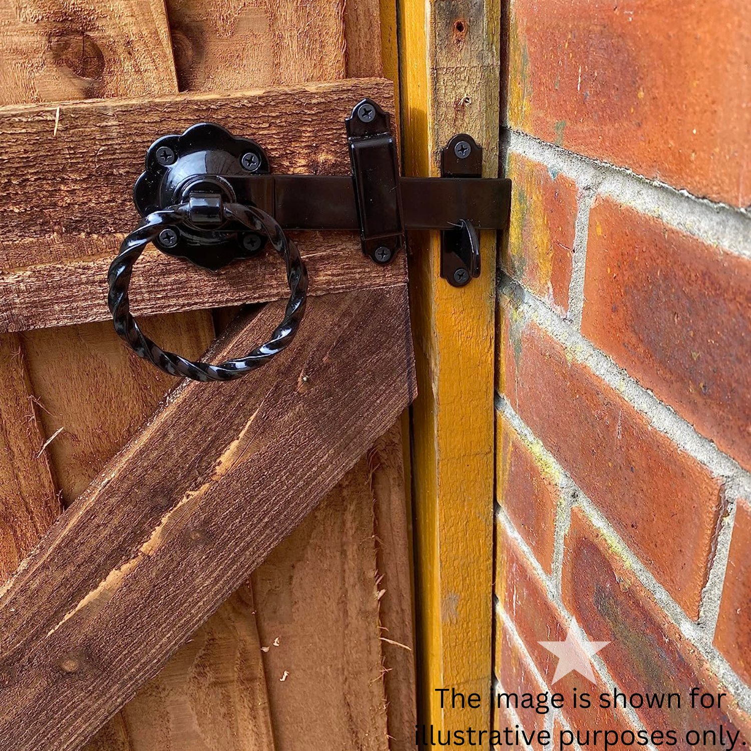 Black Ring Gate Latch Home Decor