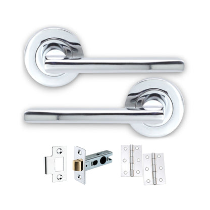 Polished Chrome Lever on Rose Latch Home Decor