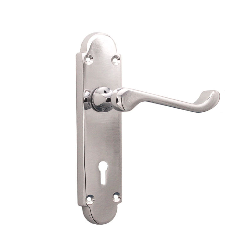 Polished Chrome Lever Door Handle Home Decor