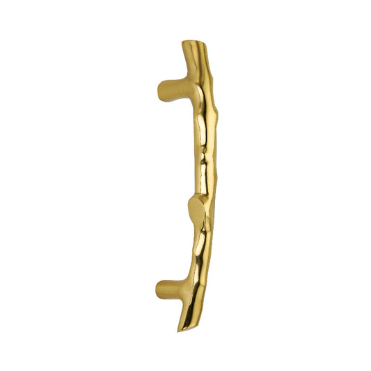 Bamboo Pull Handle 150mm Polished Brass