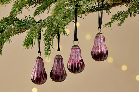 Pannee Drop Ruby Baubles (Set of 4)