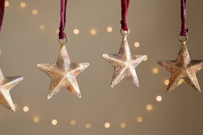 Roshani Star Antique Brass Baubles (Set of 4)